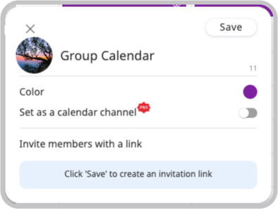 GroupCal - add a new calendar popup filled