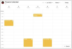 Theatre public calendar