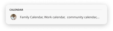 GroupCal event details popup - Calendar section