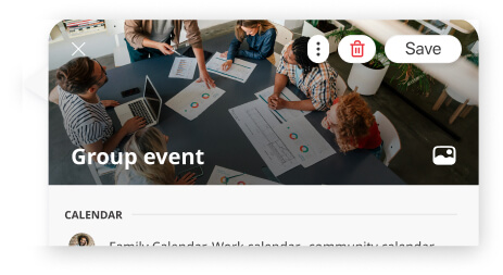 Events details section - Title section