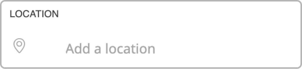 GroupCal event details popup - Location section