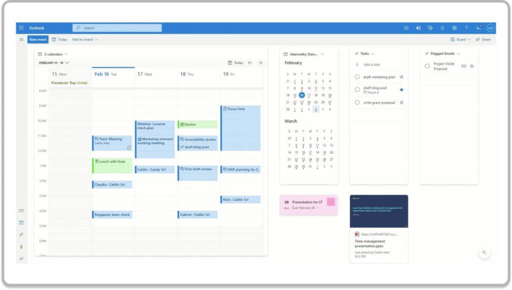 Outlook calendar app