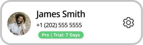 GroupCal Accounts section - Pro Trial Indication