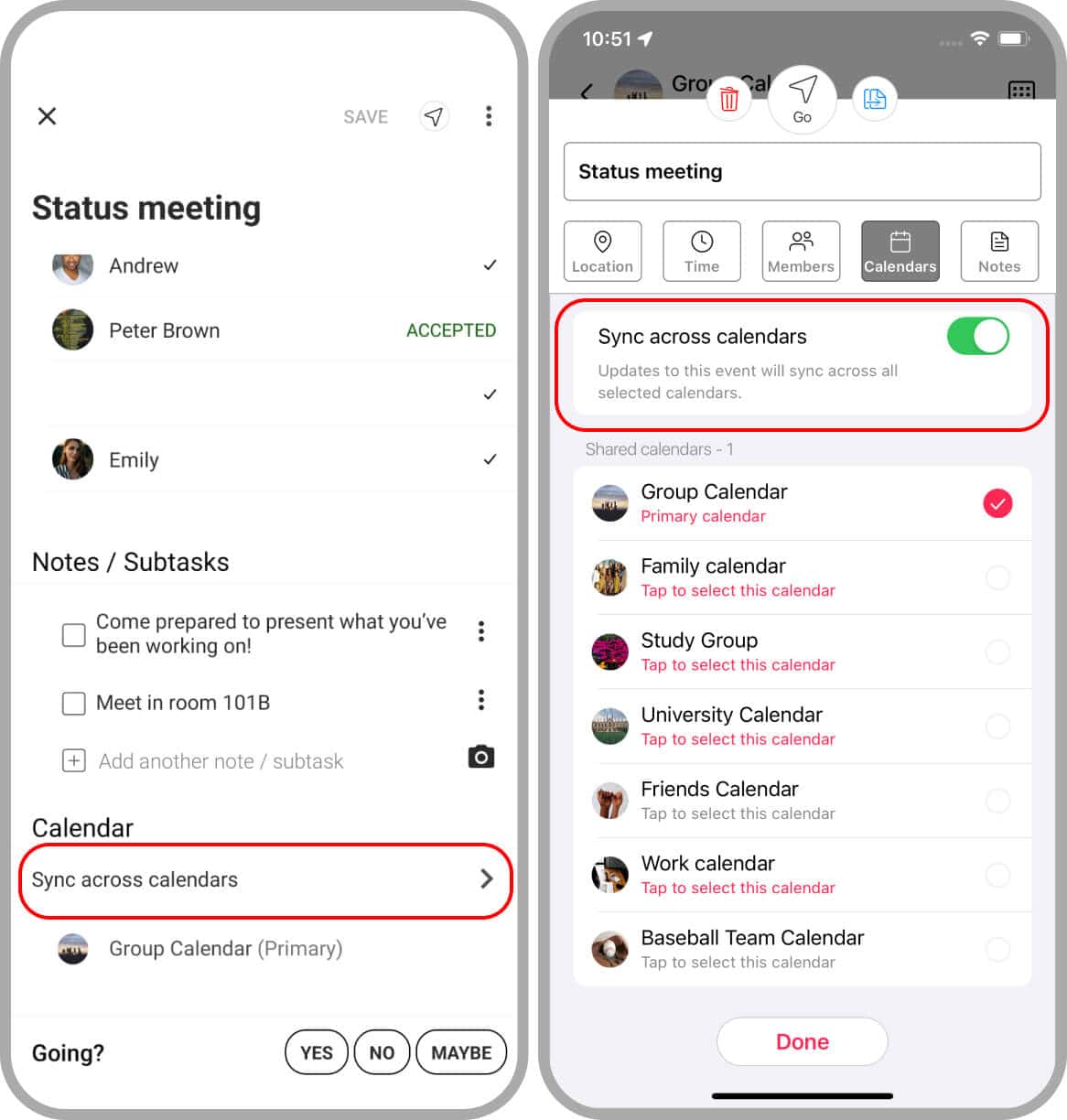 Guide to Syncing Events Across Calendars - GroupCal mobile app