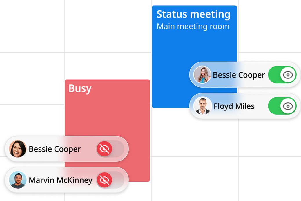 Hide events details in shared calendars